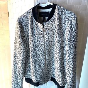 BCBG Max black and white floral jacket